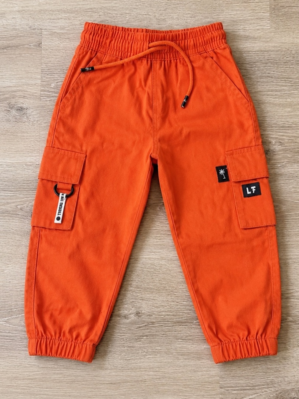 Little Trouble 2T Orange Cargo Joggers NWT Toddler Boys Streetwear Pants